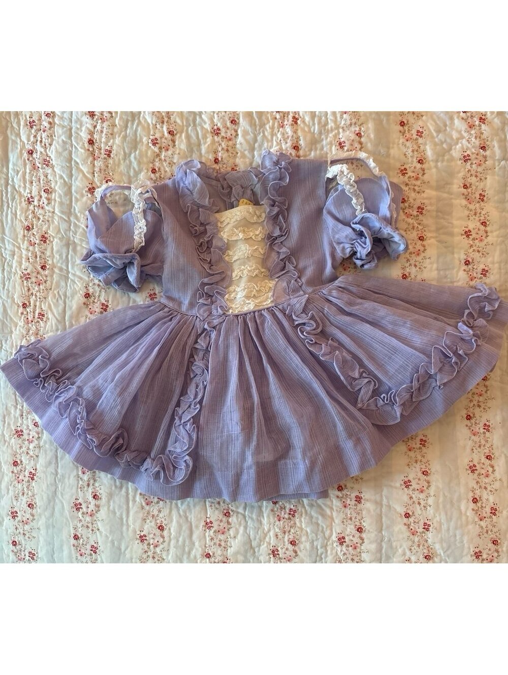 Martha’s Miniatures vintage frilly dress 12m-18m